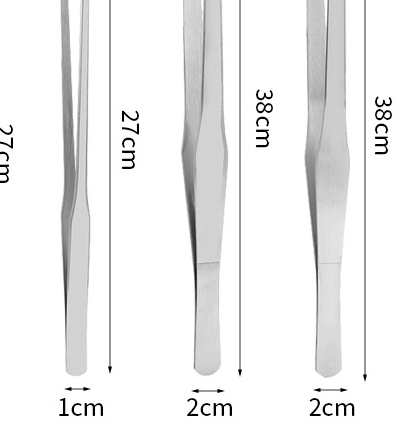 Feeding Tong Stainless - 스테인리스 스틸 어항 관리 도구, 고무