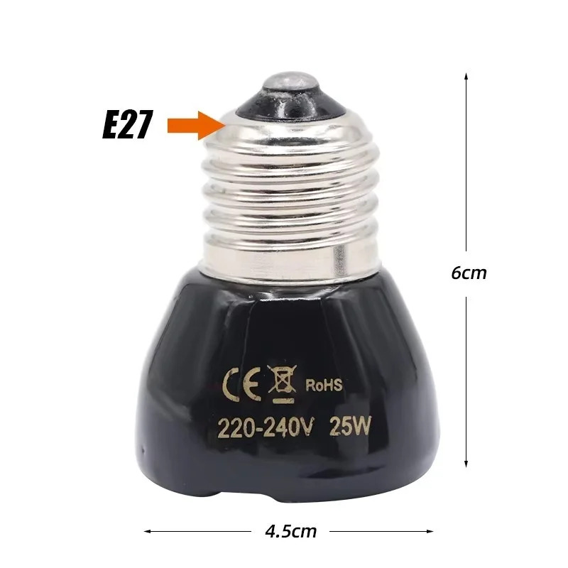 25/50/75/100W E27 블랙 적외선 세라믹 열 - Ceramic Heat Emitter 리뷰 및 가격